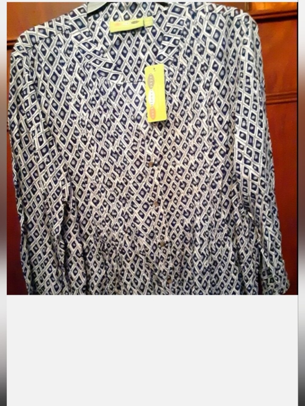 Flowery Paper Women’s Black and White Button Down Shirt